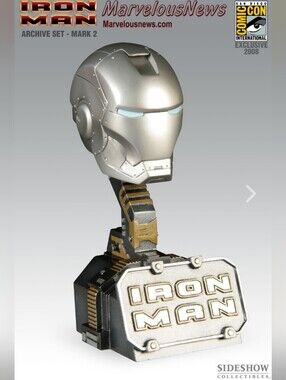 Iron Man Mark II Helmet Sideshow/Marvel 2008 SDCC Exclusive 1:4 Sealed NEW